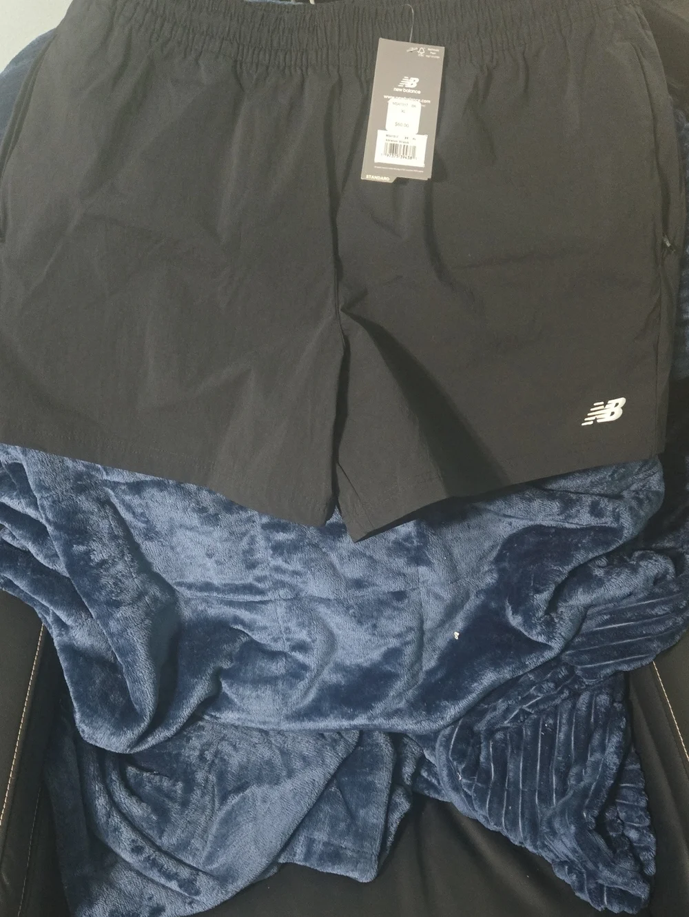 New Balance Men's Black Athletic Shorts with Logo